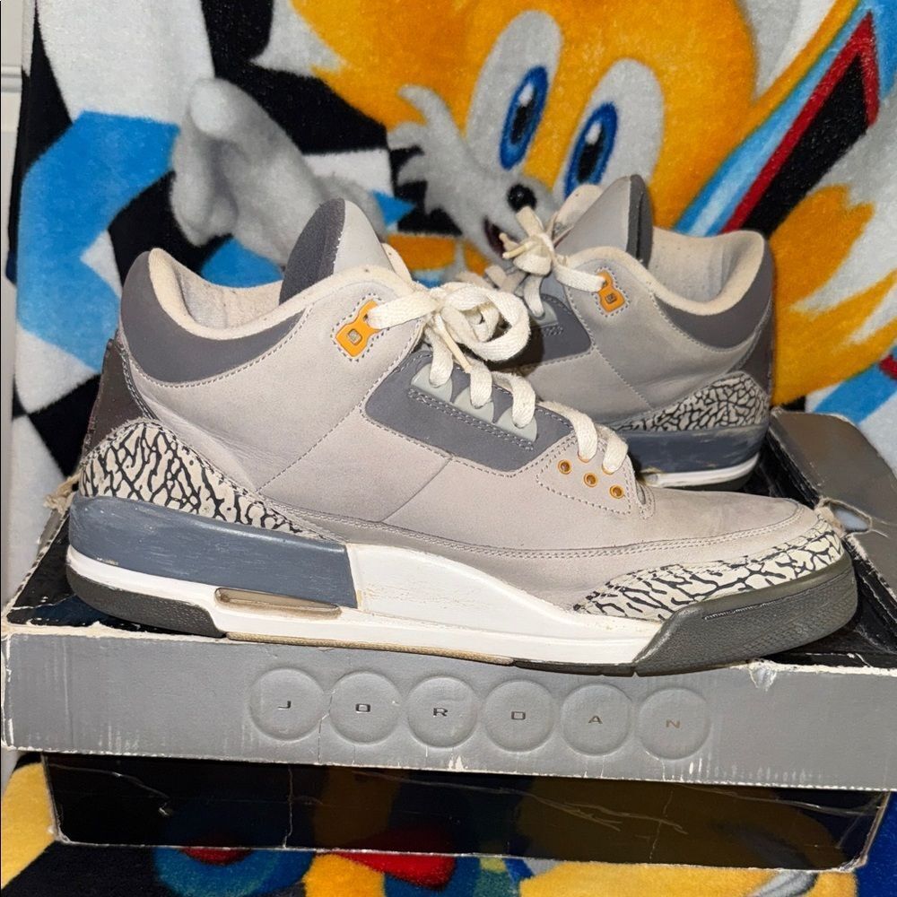 Air Jordan 3 Cool Gray Sneakers White - Picture 13 of 16